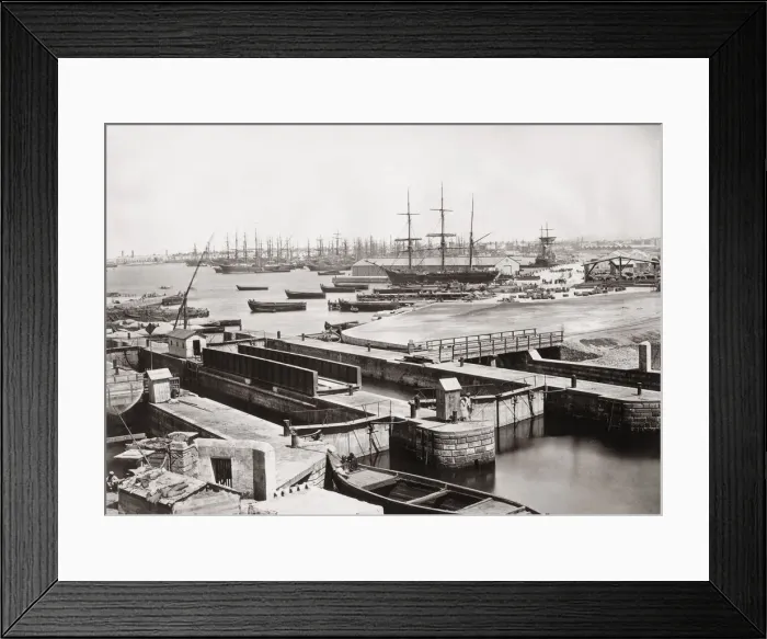 Framed Print : Port of Alexandria, Egypt, c. 1880 s Framed Print : Port of Alexandria, Egypt, c. 1880 s