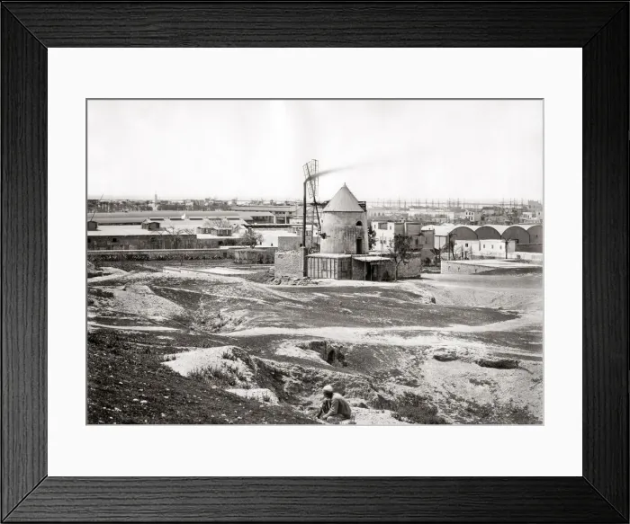 Framed Print : Windmill and furnace, Alexandria, Egypt, c. 1880 s Framed Print : Windmill and furnace, Alexandria, Egypt, c. 1880 s