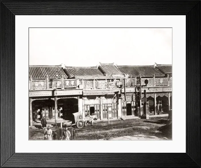 Framed Print : Street in Peking (Beijing) China, 1870 s Framed Print : Street in Peking (Beijing) China, 1870 s