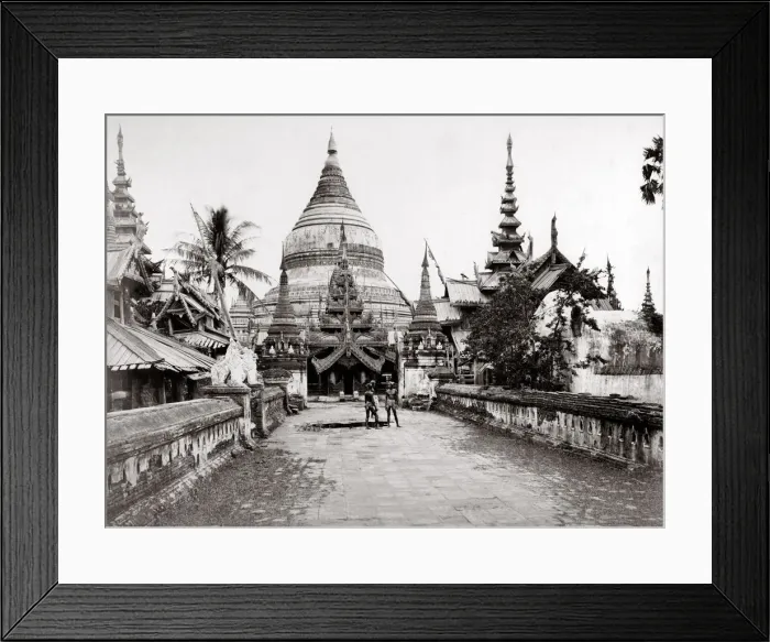 Framed Print : c. 1870 - monastery in Burma, India Framed Print : c. 1870 - monastery in Burma, India