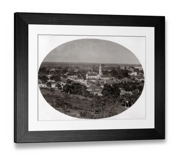 Framed Print : South East Asia - early view of Singapore French church Framed Print : South East Asia - early view of Singapore French church