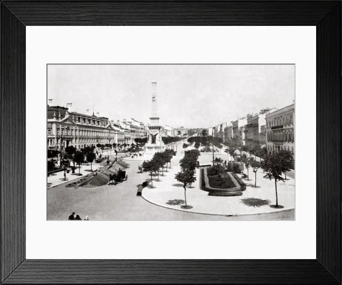 Framed Print : c. 1890s Portugal Lisbon, Avenue of Liberty Framed Print : c. 1890s Portugal Lisbon, Avenue of Liberty
