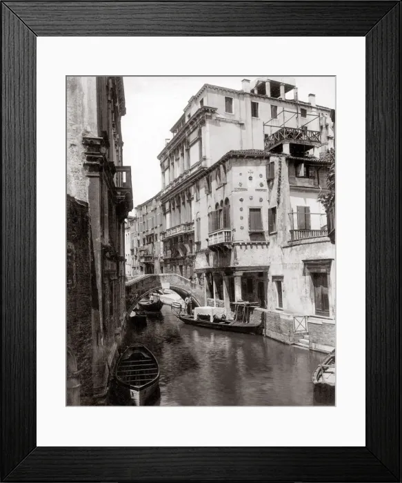 Framed Print : c. 1880s canal in Venice Italy Framed Print : c. 1880s canal in Venice Italy