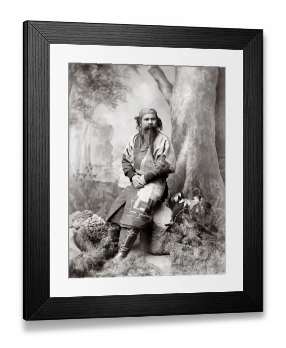 Framed Print : c. 1880s Japan - Aino or Ainu man Hokkaido Framed Print : c. 1880s Japan - Aino or Ainu man Hokkaido
