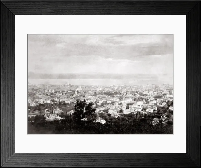 Framed Print : c. 1880s Canada - high angle view of Montreal city Quebec Framed Print : c. 1880s Canada - high angle view of Montreal city Quebec