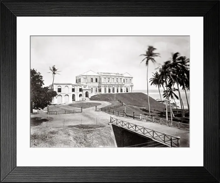 Framed Print : c. 1880s - Ceylon hotel on headland at Mount Lavinia Framed Print : c. 1880s - Ceylon hotel on headland at Mount Lavinia