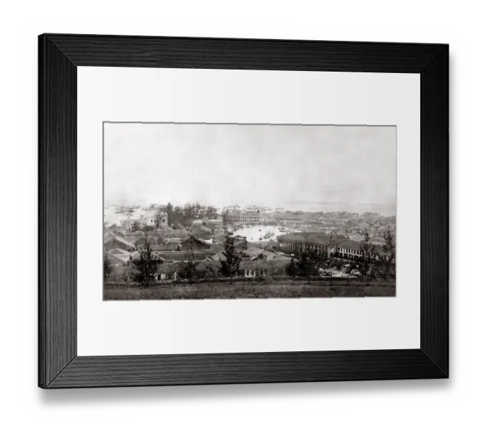 Framed Print : 1867 - view of the harbour at Singapore Framed Print : 1867 - view of the harbour at Singapore