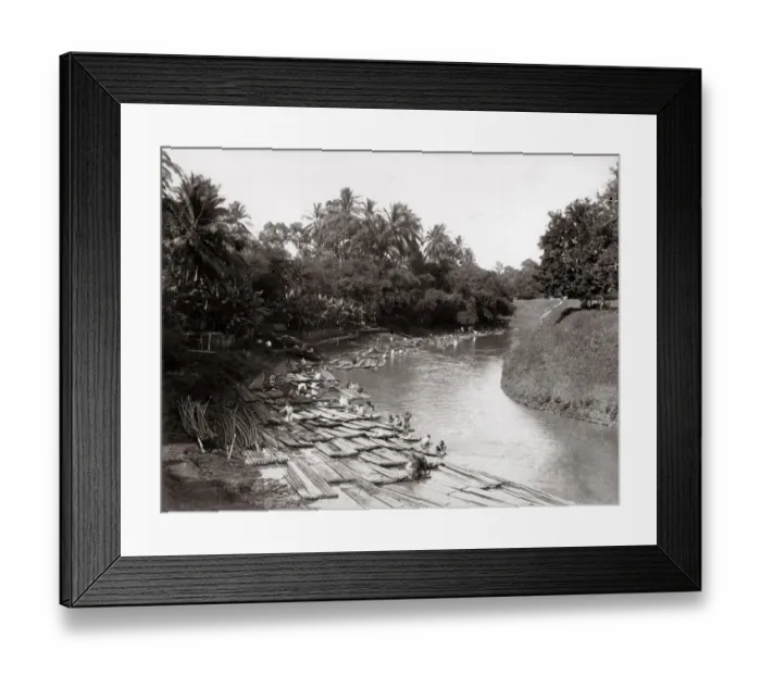 Framed Print : c. 1880 South East Asia - river scene, Singapore Framed Print : c. 1880 South East Asia - river scene, Singapore