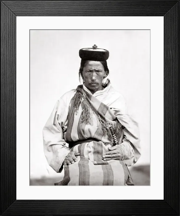 Framed Print : India - Lepcha or Rongkup man, Sikkim Nepal Bhutan Framed Print : India - Lepcha or Rongkup man, Sikkim Nepal Bhutan
