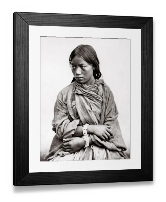 Framed Print : India - Lepcha or Rongkup woman, Sikkim Nepal Bhutan Framed Print : India - Lepcha or Rongkup woman, Sikkim Nepal Bhutan