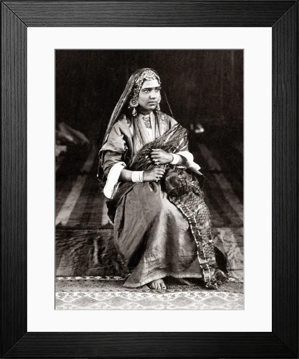 Framed Print : c. 1880s India - Indian woman Framed Print : c. 1880s India - Indian woman