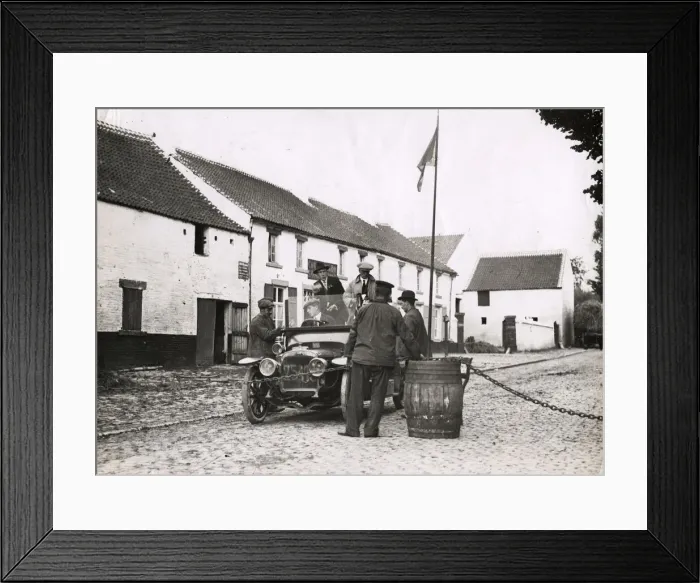 Framed Print : WWI: civilian checkpoint, France Framed Print : WWI: civilian checkpoint, France