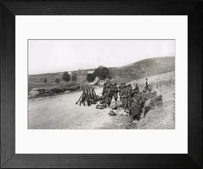 Framed Print : WWI: Soldiers from Senegal resting, Rheims Framed Print : WWI: Soldiers from Senegal resting, Rheims