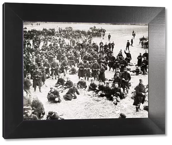 WWI: Belgian soldiers resting, Battle of Halen, Haelen