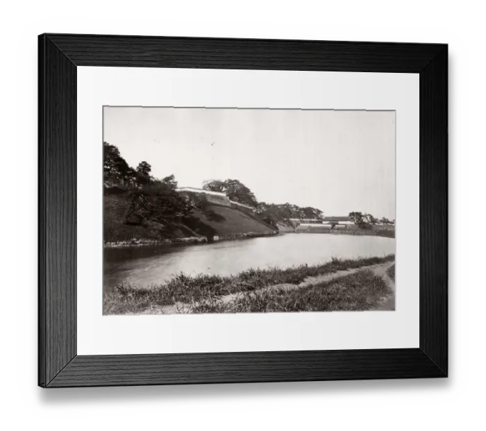 Framed Print : 1871 Japan - the moat of the castle at Yedo, Tokyo - from The Far East magazine Framed Print : 1871 Japan - the moat of the castle at Yedo, Tokyo - from The Far East magazine