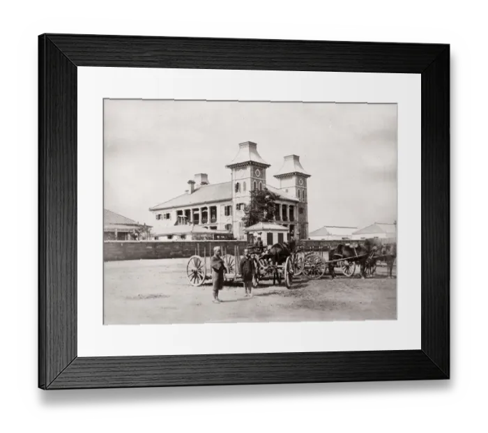Framed Print : 1871 Japan - the British consulate Yokohama - from The Far East magazine Framed Print : 1871 Japan - the British consulate Yokohama - from The Far East magazine