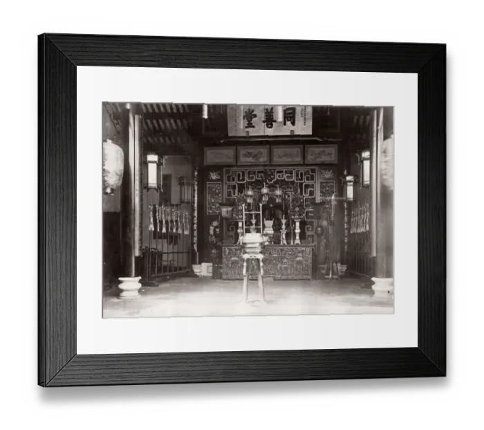 Framed Print : 1871 Japan - interior of the Chinese Buddhist temple Yokohama - from The Far East Framed Print : 1871 Japan - interior of the Chinese Buddhist temple Yokohama - from The Far East