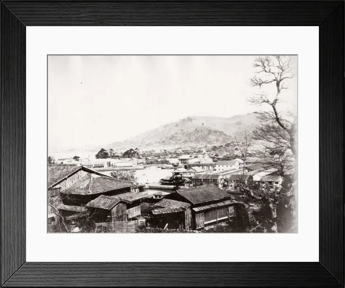 Framed Print : 1871 Japan - view of Nagasaki - from The Far East magazine Framed Print : 1871 Japan - view of Nagasaki - from The Far East magazine
