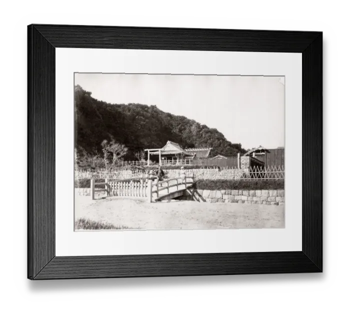 Framed Print : 1871 Japan - Oto-No-Mmiya shrine Kamakura - from The Far East magazine Framed Print : 1871 Japan - Oto-No-Mmiya shrine Kamakura - from The Far East magazine