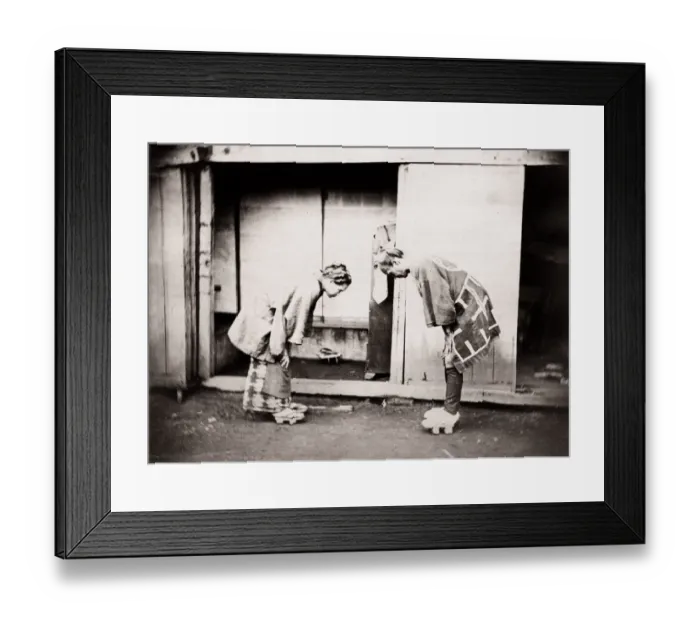 Framed Print : 1871 Japan - two people greeting each other - from The Far East magazine Framed Print : 1871 Japan - two people greeting each other - from The Far East magazine