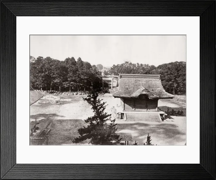 Framed Print : 1871 Japan - view from the temple of Hachiman at Kamakura- from The Far East magazine Framed Print : 1871 Japan - view from the temple of Hachiman at Kamakura- from The Far East magazine
