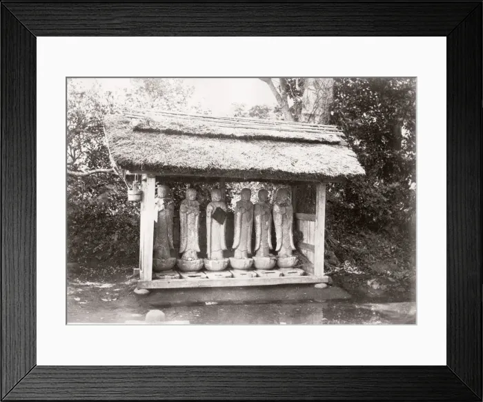 Framed Print : 1871 Japan - Rokujizo statues - from The Far East magazine Framed Print : 1871 Japan - Rokujizo statues - from The Far East magazine