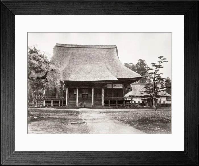 Framed Print : 1871 Japan - Taima temple near Tana - from The Far East magazine Framed Print : 1871 Japan - Taima temple near Tana - from The Far East magazine