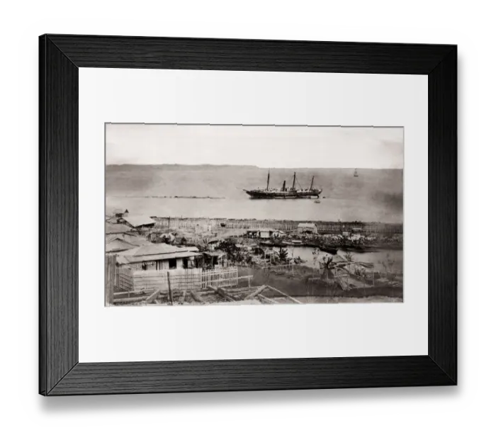 Framed Print : 1871 Japan - Japanese steamer Osaka stranded at Noge - from The Far East magazine Framed Print : 1871 Japan - Japanese steamer Osaka stranded at Noge - from The Far East magazine