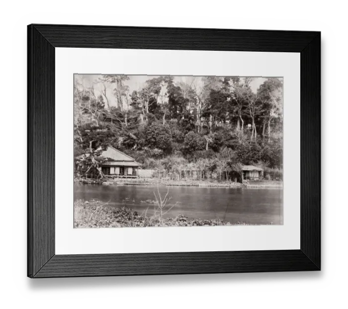 Framed Print : 1871 Japan - view on the moat Yedo, Tokyo - from The Far East magazine Framed Print : 1871 Japan - view on the moat Yedo, Tokyo - from The Far East magazine