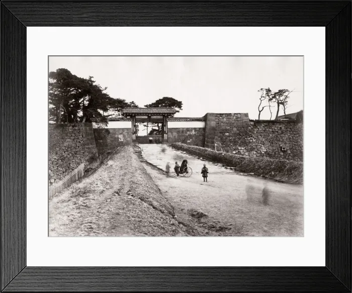 Framed Print : 1871 Japan - gate and walls Akasaka Tokyo - from The Far East magazine Framed Print : 1871 Japan - gate and walls Akasaka Tokyo - from The Far East magazine