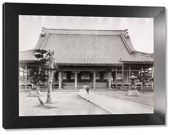 1871 Japan - Nishi Monzeki temple Yedo Tokyo burned 1872 - from The Far East magazine