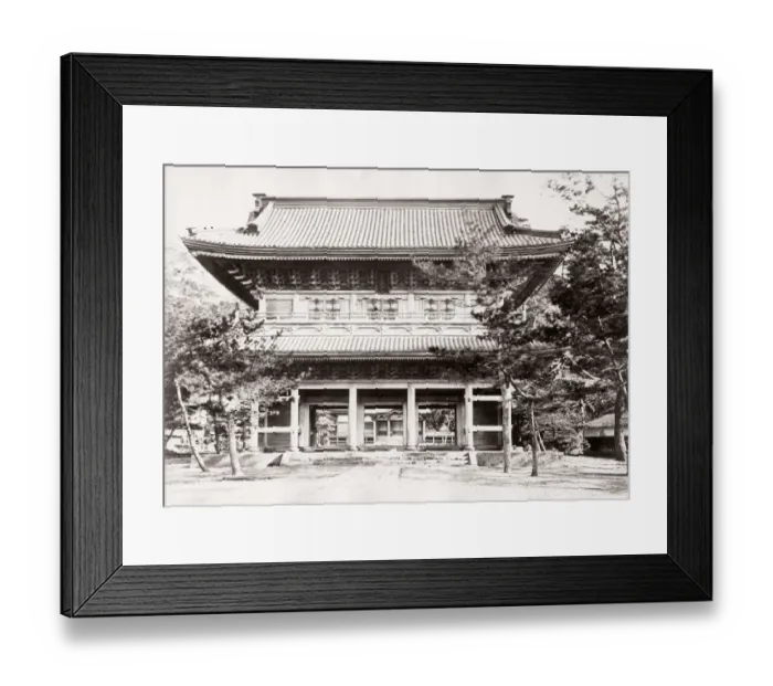 Framed Print : c. 1871 Japan - Tenshozan Renge-in Komyo-ji Buddhist temple Kamakura - from The Far Framed Print : c. 1871 Japan - Tenshozan Renge-in Komyo-ji Buddhist temple Kamakura - from The Far