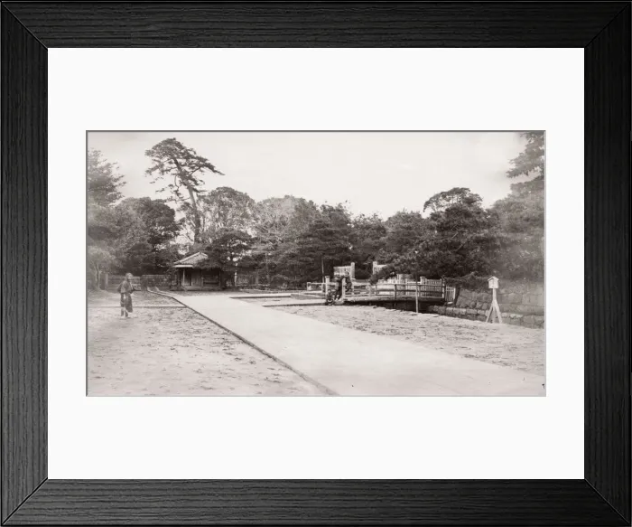 Framed Print : c. 1871 Japan - approach to the Ankokuden temple, Shiba, Tokyo - from The Far East Framed Print : c. 1871 Japan - approach to the Ankokuden temple, Shiba, Tokyo - from The Far East