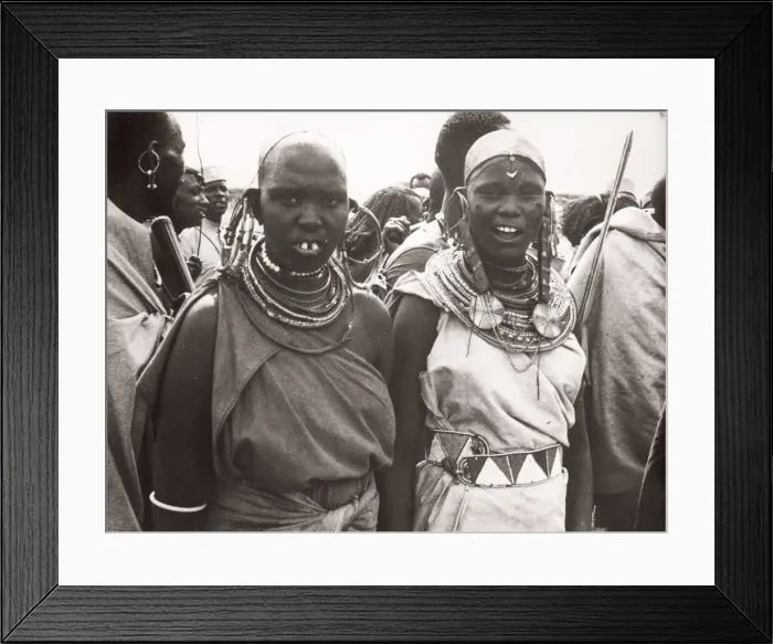 Framed Print : 1940s East Africa Kenya Msai tribe women Framed Print : 1940s East Africa Kenya Msai tribe women
