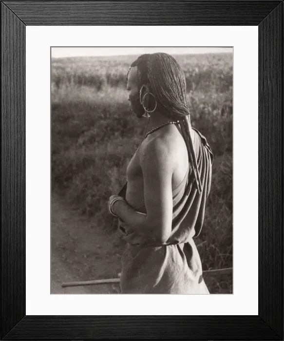 Framed Print : 1940s East Africa Kenya Msai tribe warriors Framed Print : 1940s East Africa Kenya Msai tribe warriors