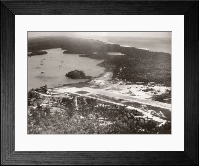 Framed Print : 1940s Indian Ocean - airstrip Galle, Ceylon, Sri Lanka Framed Print : 1940s Indian Ocean - airstrip Galle, Ceylon, Sri Lanka
