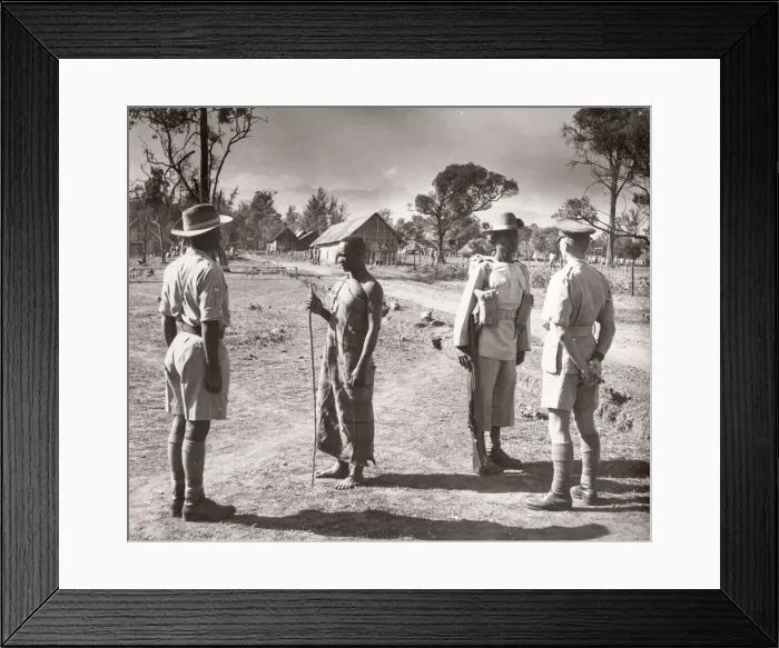Framed Print : 1940s East Africa - army recruits training camp Framed Print : 1940s East Africa - army recruits training camp