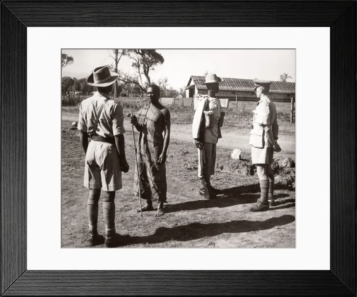 Framed Print : 1940s East Africa - army recruits training camp - new recruit Framed Print : 1940s East Africa - army recruits training camp - new recruit