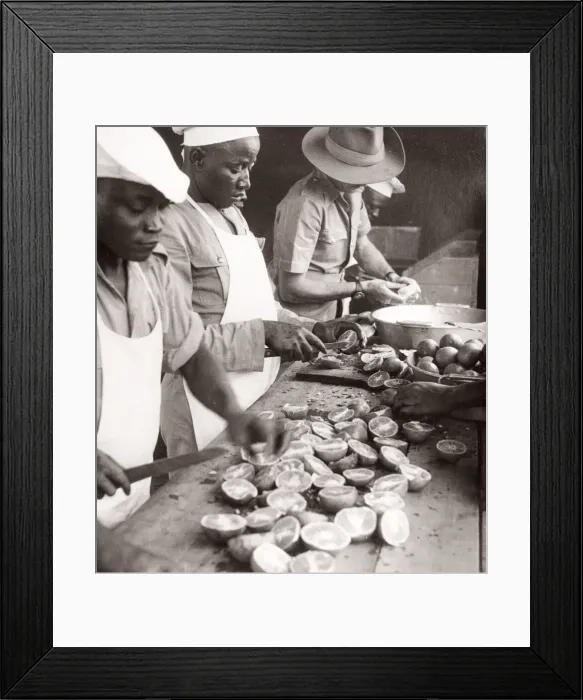 Framed Print : 1940s East Africa -army cooks at work Framed Print : 1940s East Africa -army cooks at work