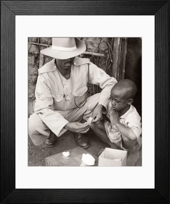 Framed Print : 1940s East Africa - army medical orderly Kenya Framed Print : 1940s East Africa - army medical orderly Kenya