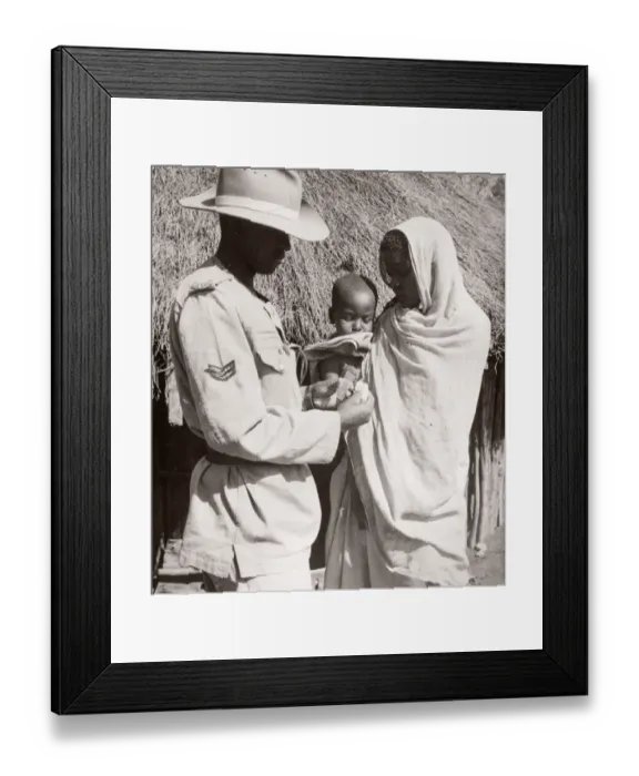 Framed Print : 1940s East Africa - army medical orderly Kenya Framed Print : 1940s East Africa - army medical orderly Kenya