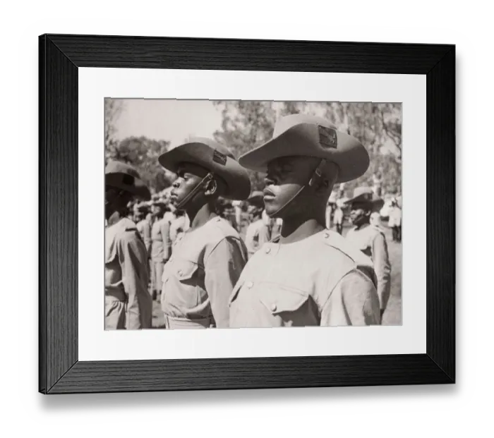 Framed Print : 1940s East Africa - recruits, East Africa Army, Nyasaland Framed Print : 1940s East Africa - recruits, East Africa Army, Nyasaland