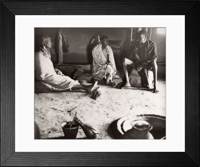 Framed Print : 1940s East Africa - inside a hut, Kenya Framed Print : 1940s East Africa - inside a hut, Kenya