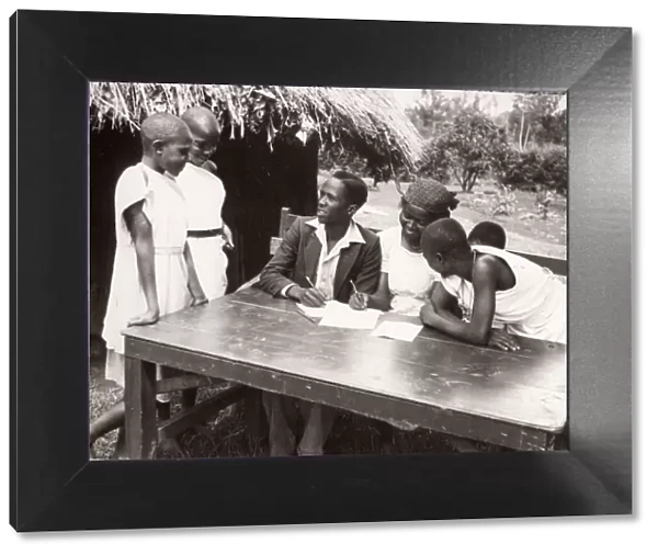 1940s East Africa - letter writing for Kikiyu girls, Kenya