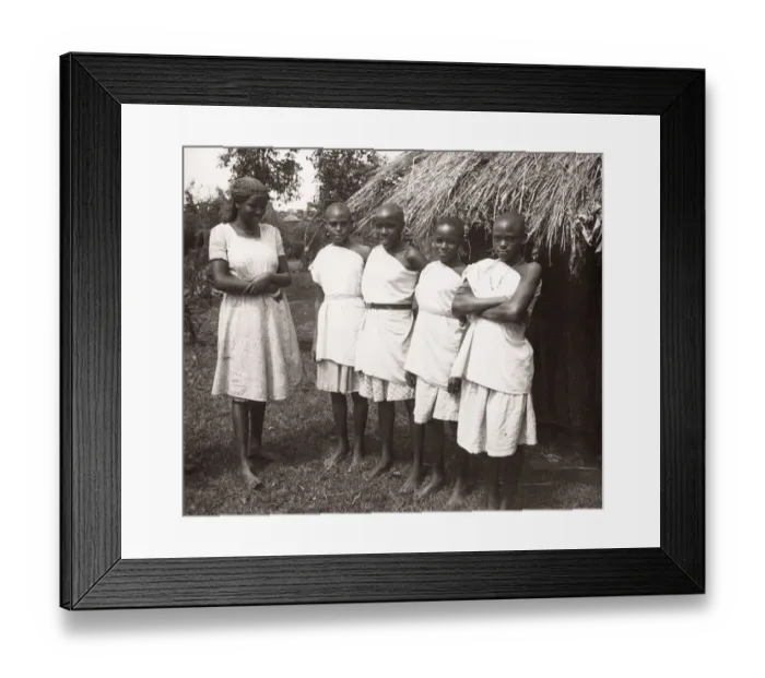 Framed Print : 1940s East Africa - Kikuyu children Kenya Framed Print : 1940s East Africa - Kikuyu children Kenya