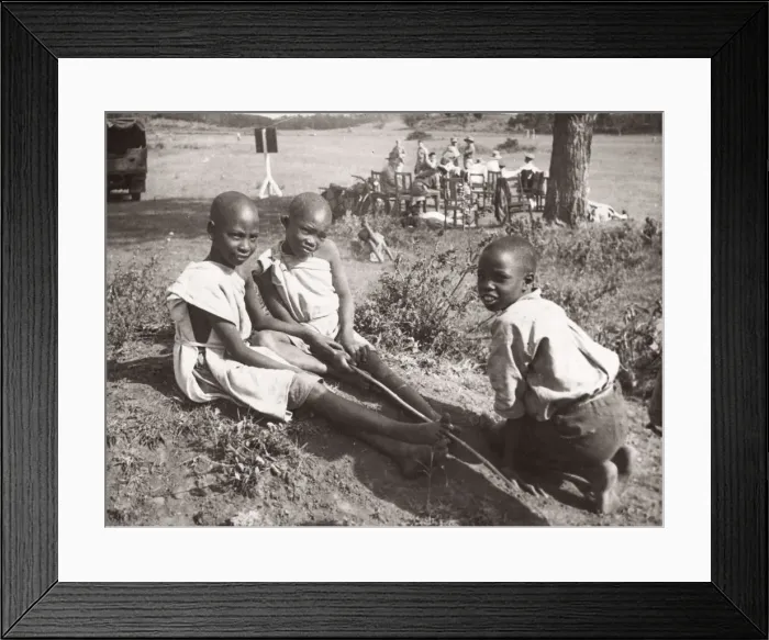 Framed Print : 1940s East Africa - Kikuyu children Kenya Framed Print : 1940s East Africa - Kikuyu children Kenya