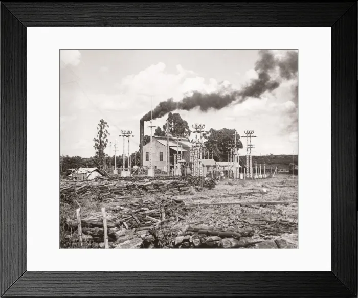 Framed Print : 1940s East Africa - wood burning power Kenya Framed Print : 1940s East Africa - wood burning power Kenya