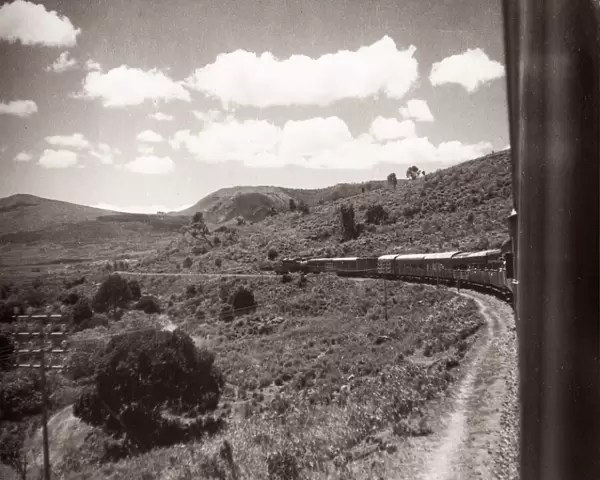 1940s East Africa - train Limuru escarpment, Kenya