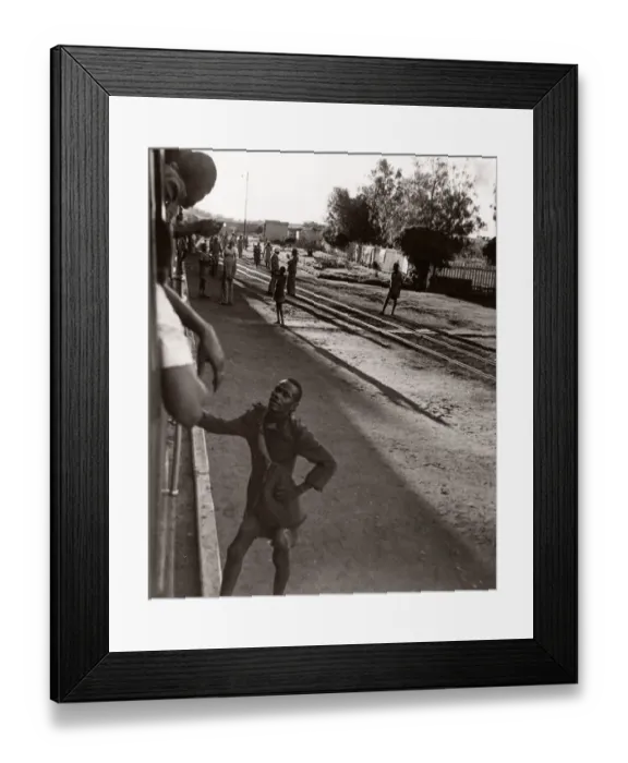 Framed Print : 1940s East Africa - train station in Kenya Framed Print : 1940s East Africa - train station in Kenya