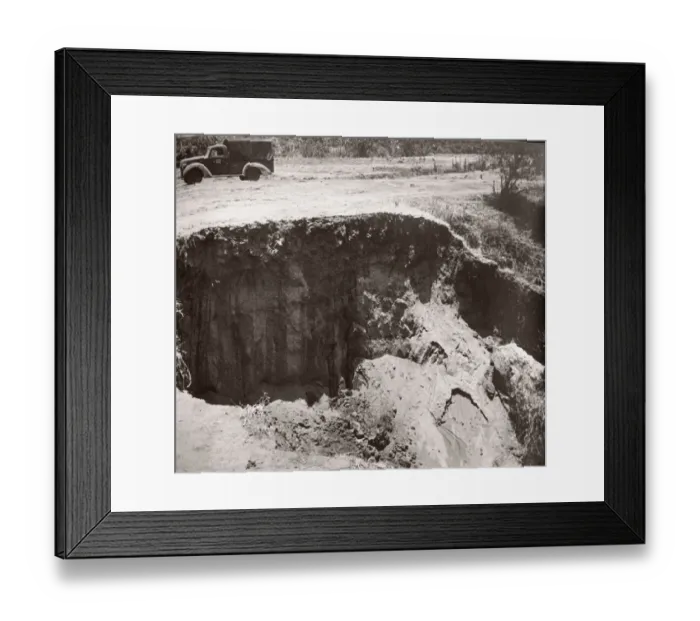 Framed Print : 1940s East Africa - erosion, Kenya Framed Print : 1940s East Africa - erosion, Kenya